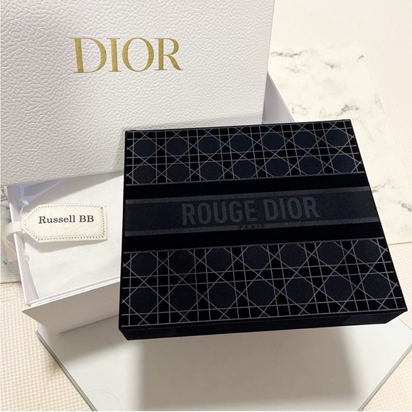 Rouge Dior Beauty Velvet Organizer Vanity Case / Jewelry Storage Box • Large - Picture 5 of 17